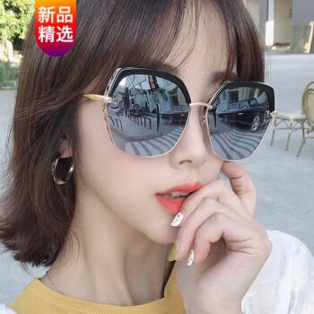 高品质太阳镜墨镜女2021新款墨镜女新款网红眼镜女ins街拍韩版圆脸