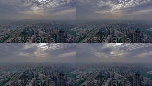 2018年夏天西安高新区天际线全景实拍