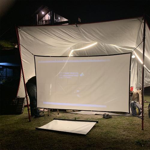 加厚投影便携折叠布幕 户外教学演出露营会议高清电影幕厂家直销