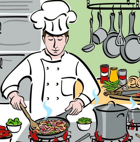 关于厨师炒菜的手抄报 手抄报图片大全