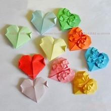 叠纸爱心成品 心花 爱心形状折纸成品纸心形状叠纸心花光棍节礼物