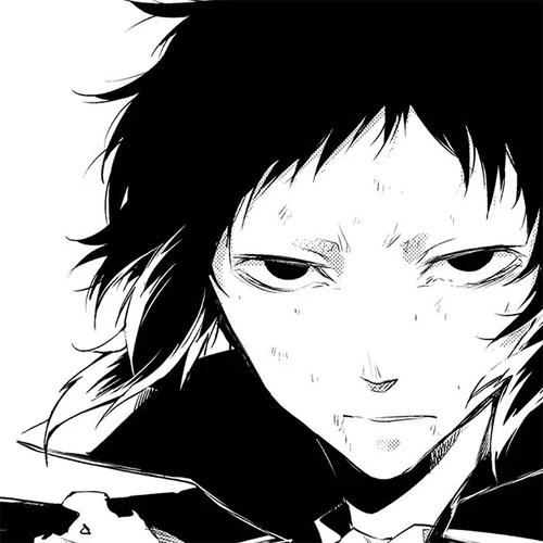 动漫黑白男生头像文豪野犬