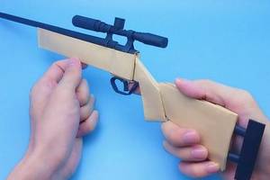 用普通纸制作m24狙击枪折纸玩具,好玩有趣的手工,男孩子很喜欢