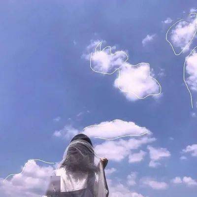 蓝色头像女生背影头像蓝色系头像女生真人背影