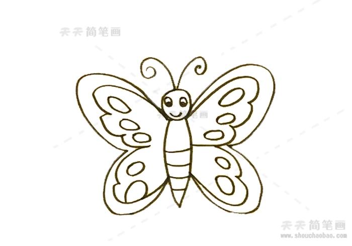 简笔画幼儿蝴蝶简笔画一步一步教画蝴蝶的简笔画步骤