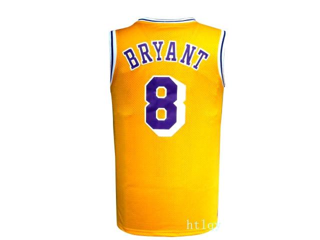 1996-1997湖人队8号 科比lakers复古球衣刺绣黄色