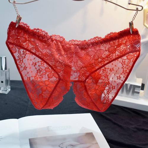 内衣 女式内裤 摩登孕妈 女生内裤蕾丝少女性感日系免脱诱惑开裆透明