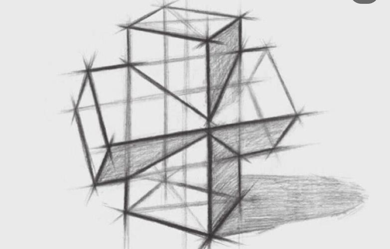 罗娜老师的素描班,《四棱锥穿插体》周日2:00