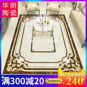 客厅地板砖拼花瓷砖无限拼接欧式走廊别墅大厅地花抛晶砖拼图地砖