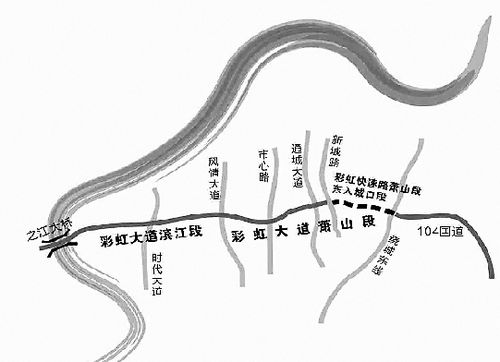 彩虹快速路萧山段东入城口试通车 最堵之地缓了口气