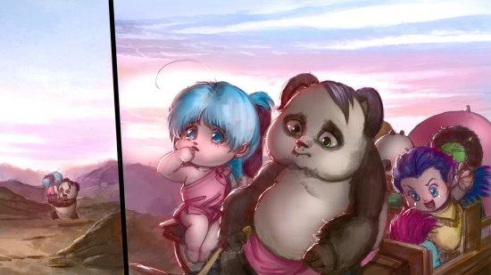 wow熊猫人父子漫画 对未来迷茫的熊爸