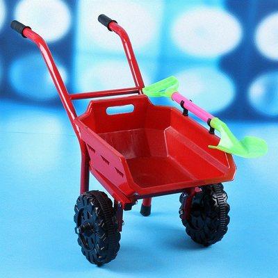 大号沙滩小推车儿童玩具单双轮铲套装玩沙玩雪工具小孩推土手推车