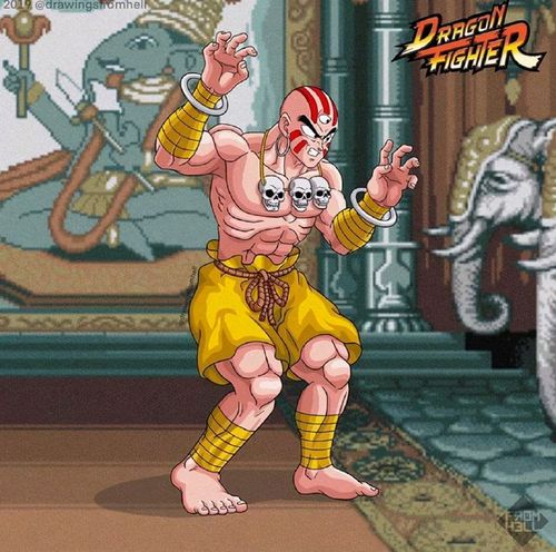 当龙珠角色变身街霸角色琪琪变成了春丽