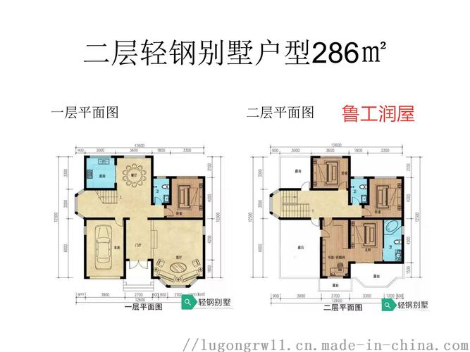 山东鲁工润屋轻钢别墅两层别墅户型及平面图介绍(三)