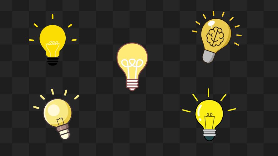 【原创】5个灯泡素材(带通道带音效)