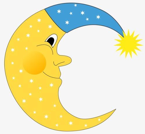 月亮图片简笔画颜色