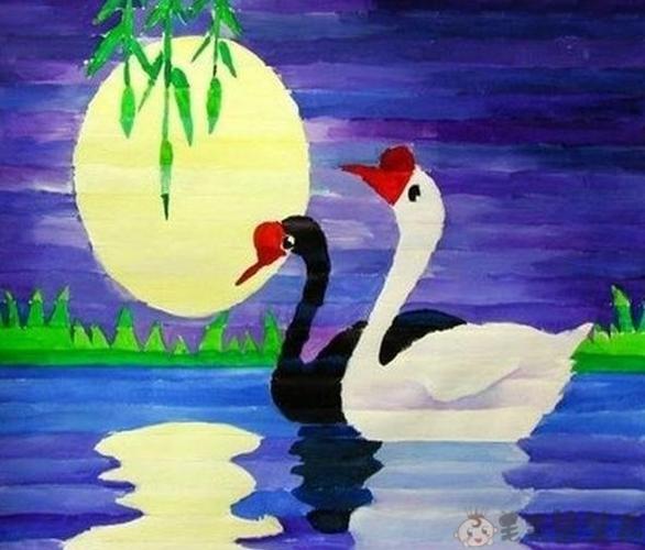 儿童水粉画图片大全 - 毛毛简笔画