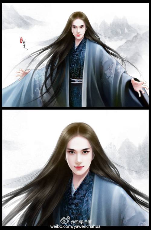 雅雯绘 
