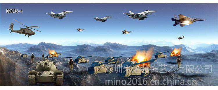 定制3d个性视觉实景壁纸 战争游戏主题壁画ktv网吧包厢立体墙纸