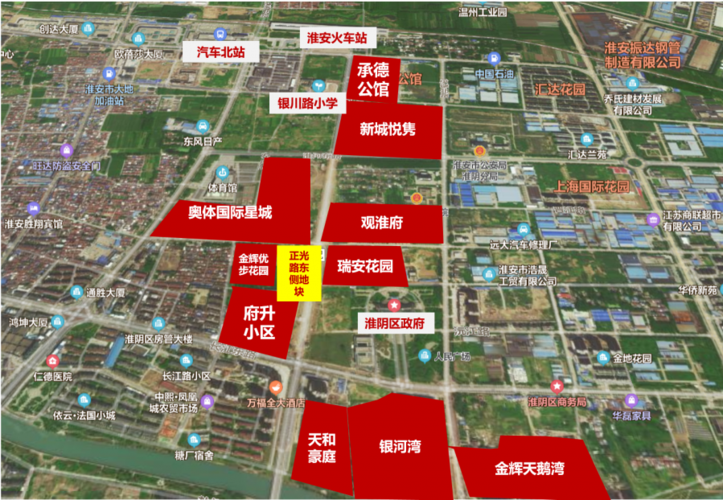 下半年淮安土拍井喷开局,淮阴区城中花园东侧地块冲击板块新地王