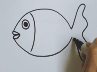 学画金鱼简笔画