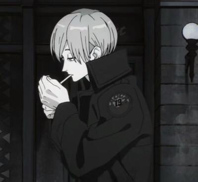 抽烟 吸烟 黑白 伤感 气质 冷艳 色彩 插画 同人 彩绘 p站 动漫 二