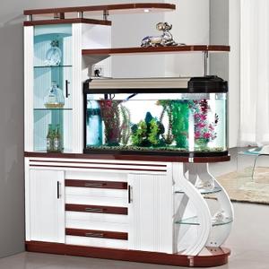 5米鱼缸屏风玄关柜隔断柜 双面 门厅间隔鞋柜水族箱间厅柜