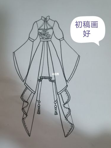 和大佬学习画古风裙子的第一天_裙子_古风_古风裙子_文化_绘画