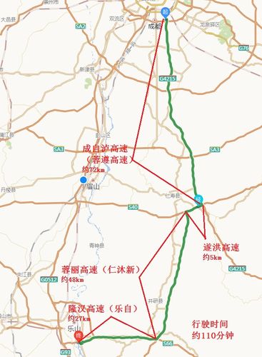绕行建议   优先路线:g0512成乐高速主线乐山至成都车辆可由s66乐自
