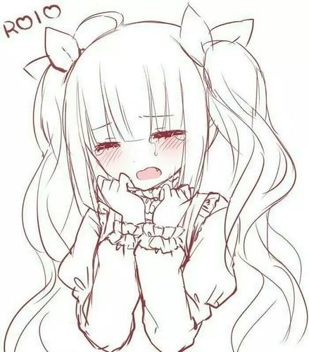 二次元 女生 手绘 动漫 萌萌哒插画