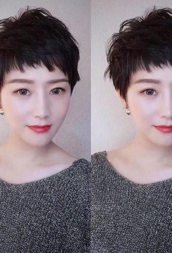 瓜子脸女孩子精剪短发造型 各种款式短头发造型欣赏