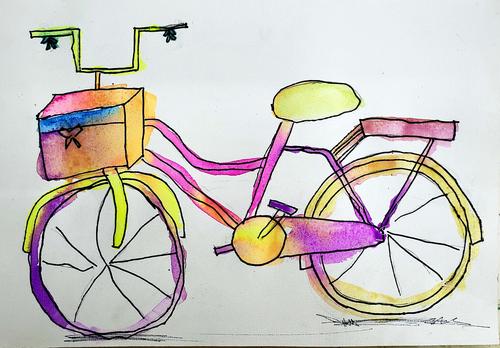 创意美术补课第三节《我的自行车》