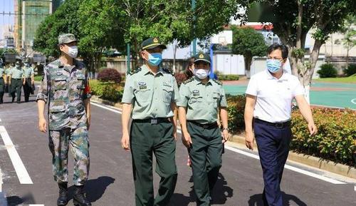 省军区副司令员,少将张红军率检查组对我市2020年度民兵组织整顿工作