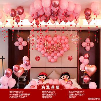 结婚婚房气球装饰布置用品网红卧室男方女方浪漫表白婚礼场景浪漫满屋