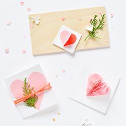 情人节手工:三款桃心心形贺卡diy手工制作