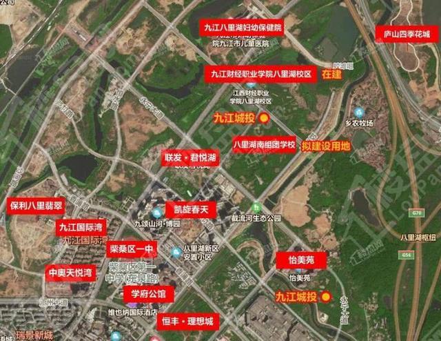 八里湖南组团学校大致区域