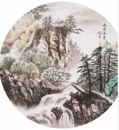 宁樱青作品赏析《山清水秀69cm×69cm》