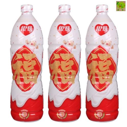 牛奶银鹭花生15lx6瓶装450ml家庭婚庆宴席复合含乳饮料