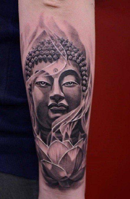 庄严肃穆的佛像纹身图案(9/9)