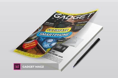 信息科技类杂志设计模板 gadget | magazine template