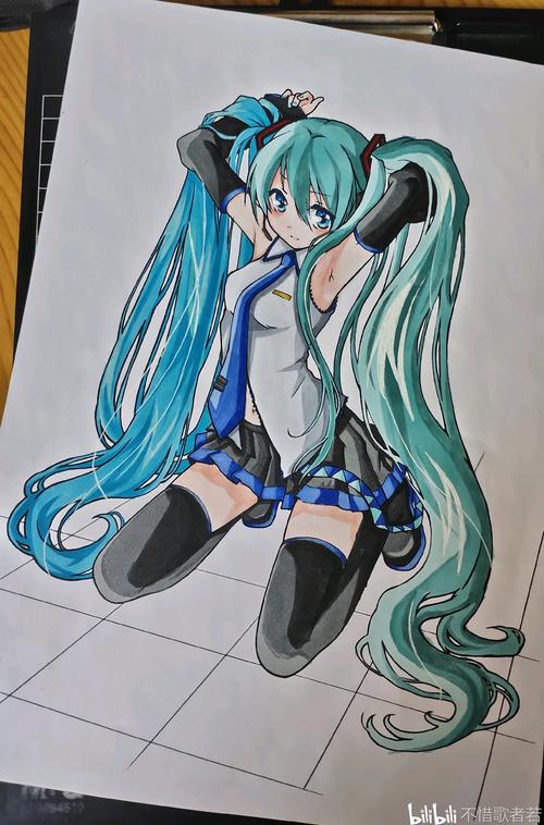 【初音未来】谁都不曾听过的初始之音,来自未来的访客(马克笔手绘)