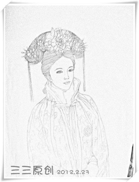 标签工笔画清朝女子格格若曦步步惊心明玉女子娱乐