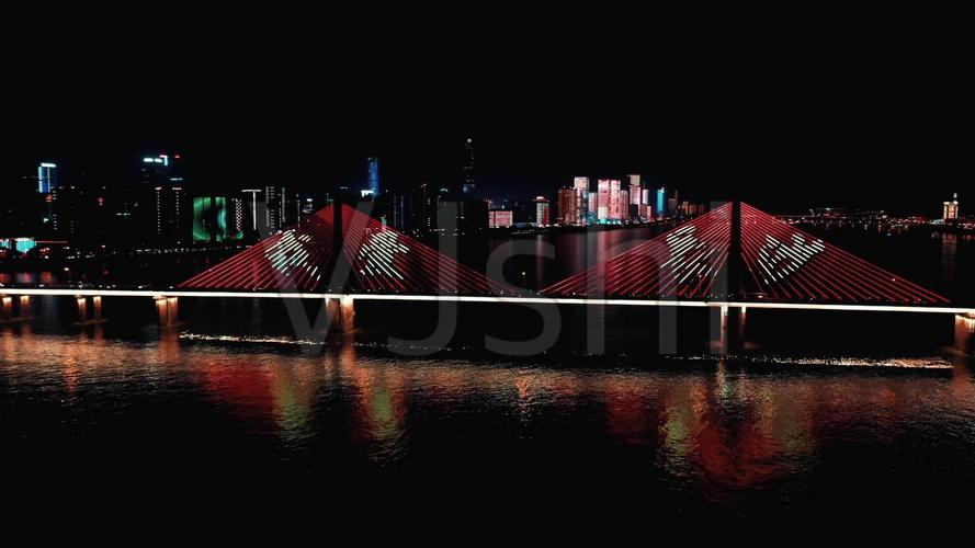 长沙夜景之银盆岭大桥_1920x1080_高清视频素材下载(编号:5791082)