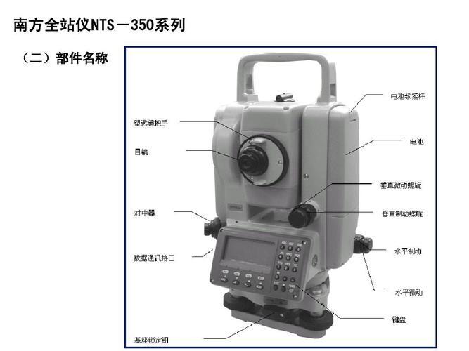 南方全站仪nts-350系列 (二)部件名称