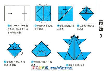 手工制作青蛙折纸步骤