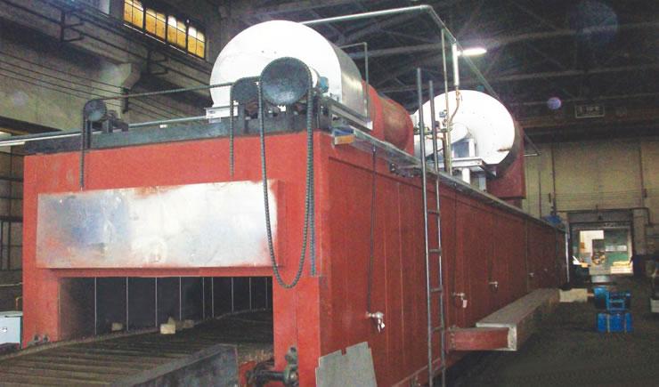 24米连续燃气式烧结炉安装现场