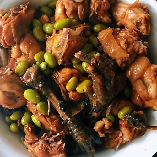毛豆烧鸡块