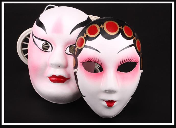 国粹经典京剧脸谱面具成人戏曲面具魅影小生花旦面具手绘纸浆面具