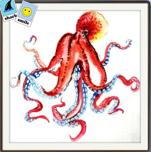海洋系列  章鱼 八爪鱼  国画_八爪鱼_国画_文化_绘画