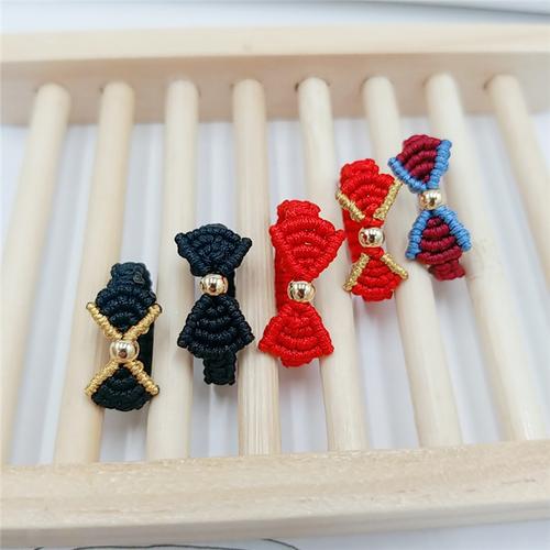 在逃公主戒指女工编织蝴蝶结黄金转运珠diy手小红书抖